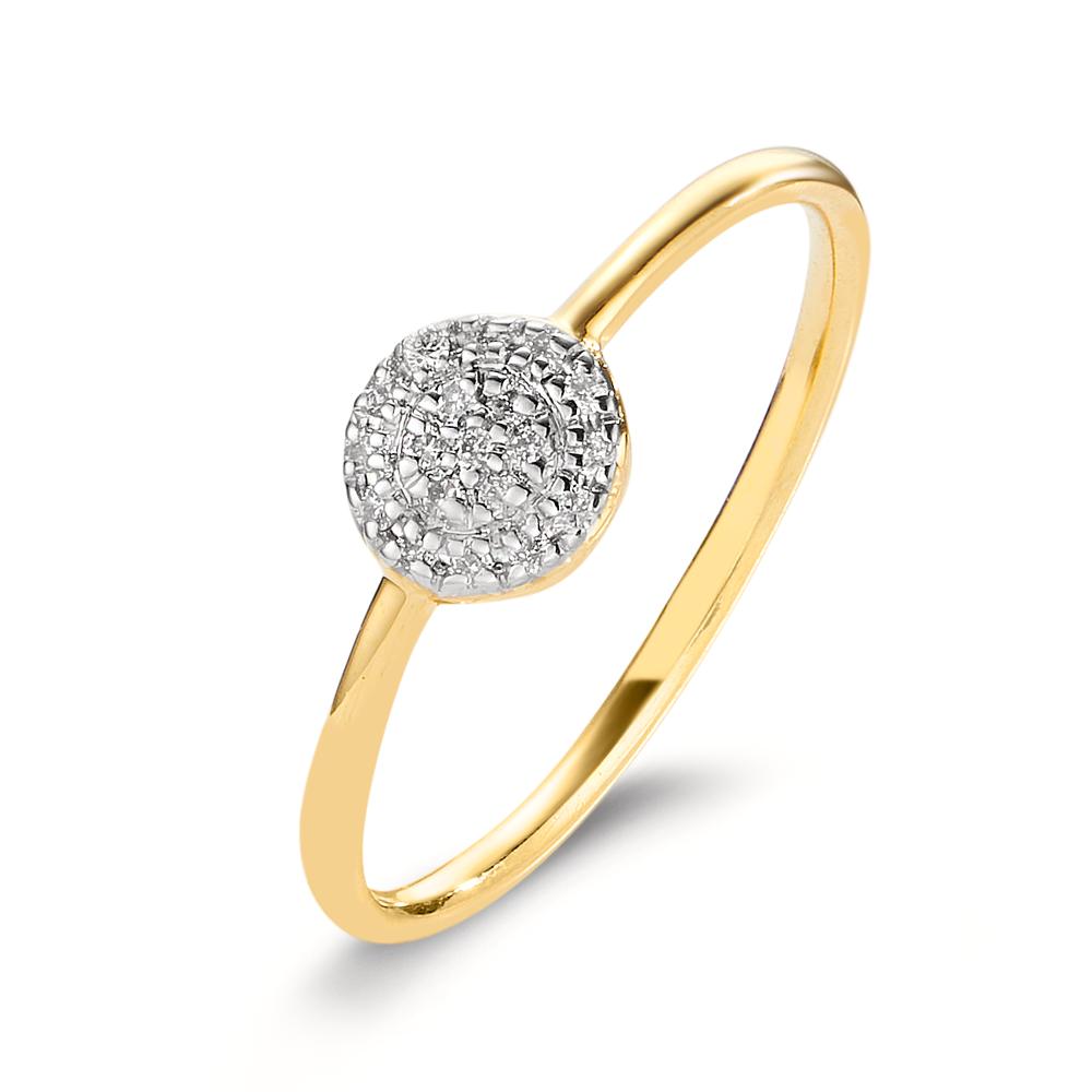 Ring 18k Yellow Gold Diamond 0.09 ct, w-si