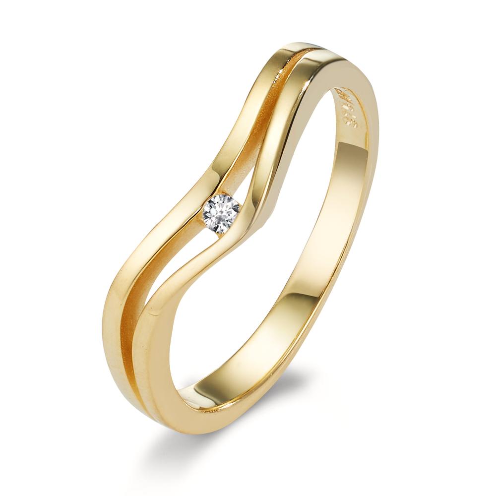 Ring 9k Yellow Gold Zirconia