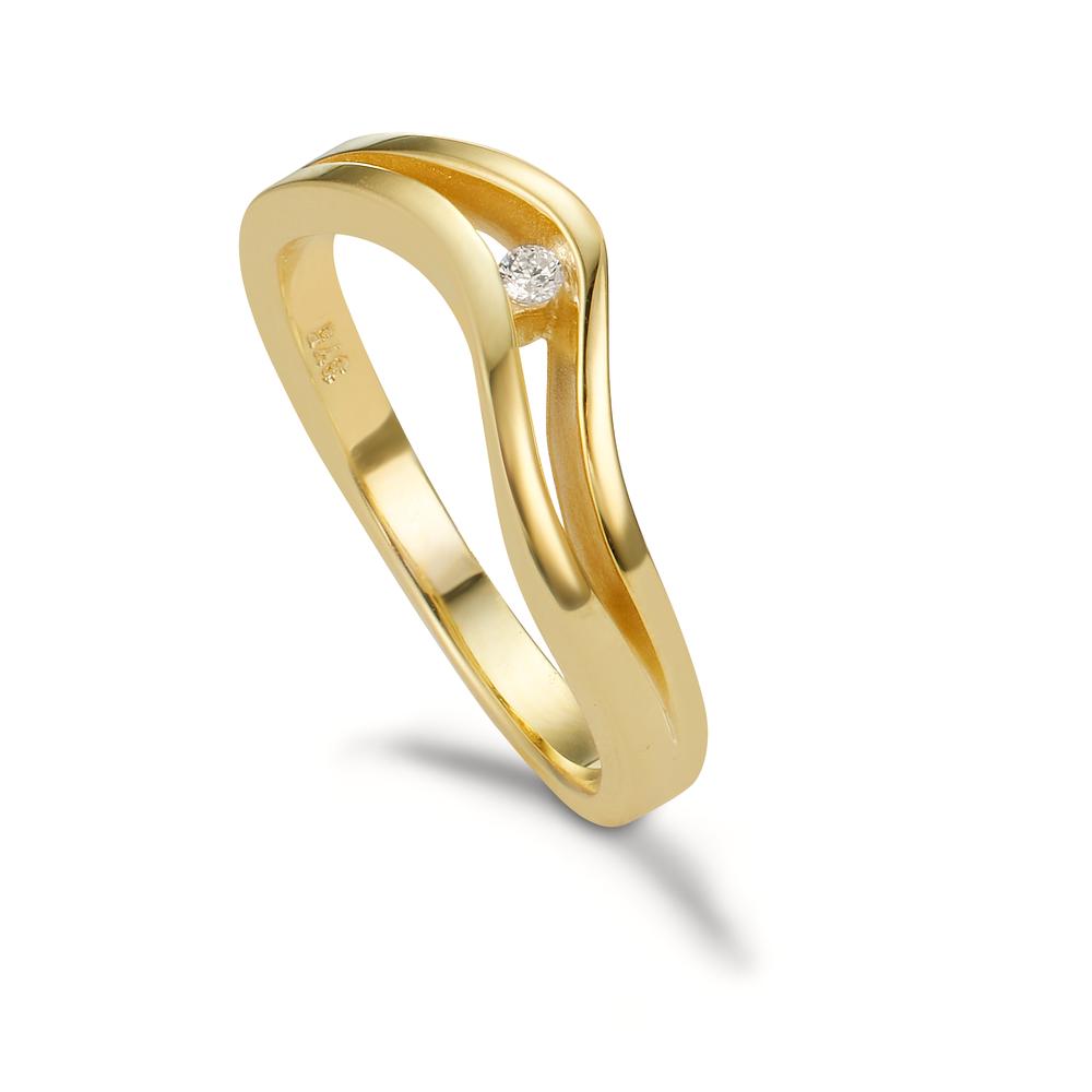 Ring 9k Yellow Gold Zirconia