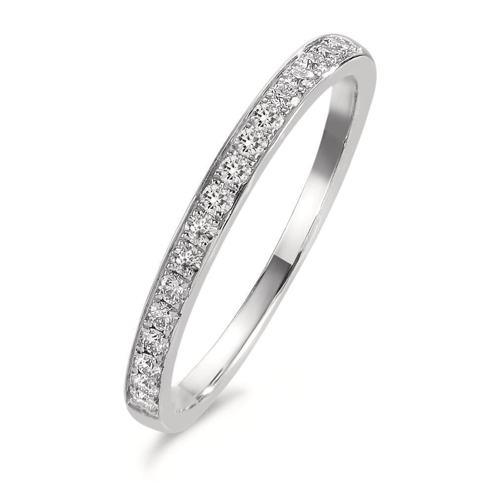 Memory ring Platinum 950 Diamond 0.20 ct, 17 Stones, w-si