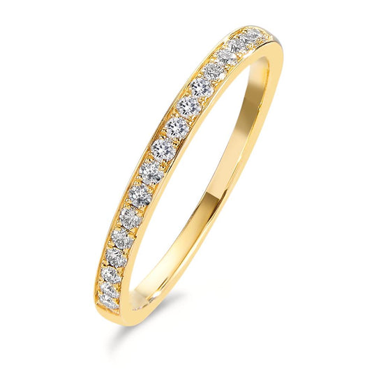 Memory ring 18k Yellow Gold Diamond 0.20 ct, 17 Stones, w-si