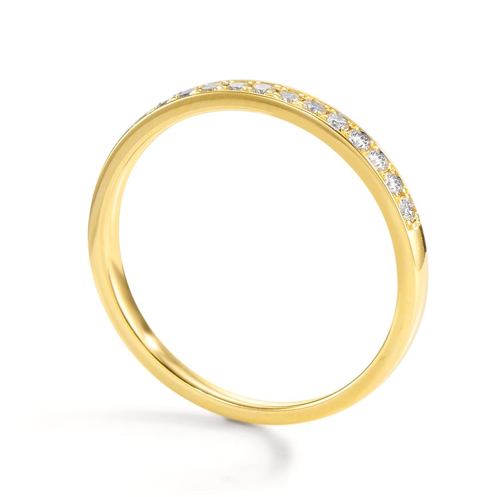 Memory ring 18k Yellow Gold Diamond 0.20 ct, 17 Stones, w-si