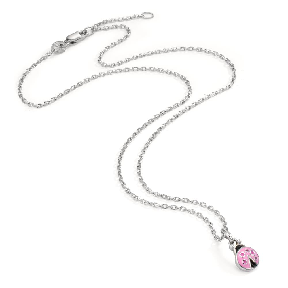 Necklace with pendant Silver Rhodium plated 36-38 cm Ø6.5 mm