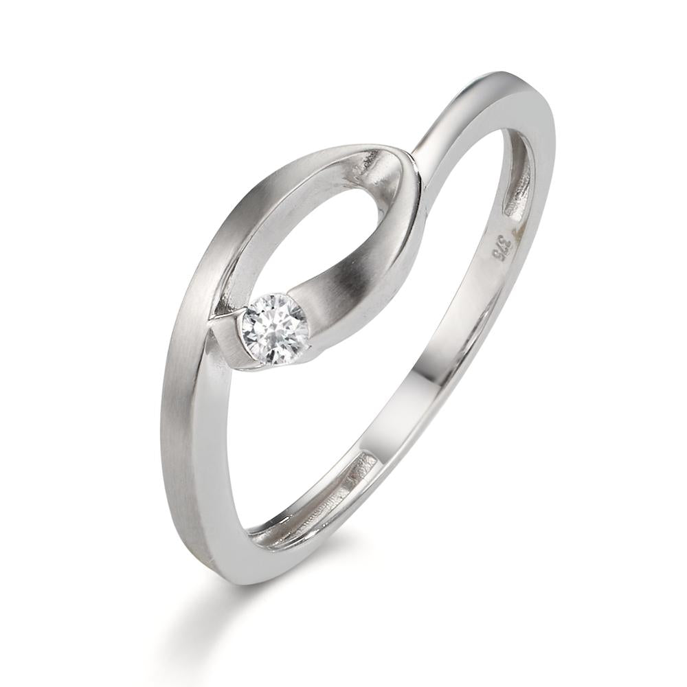 Ring 9k White Gold Zirconia