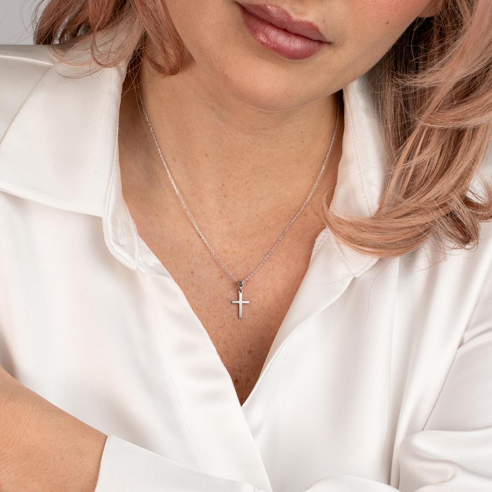 Pendant Silver Rhodium plated Cross