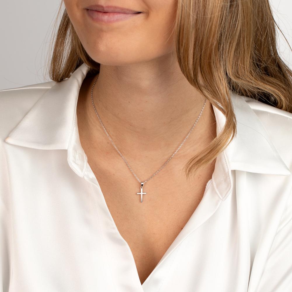 Pendant Silver Rhodium plated Cross