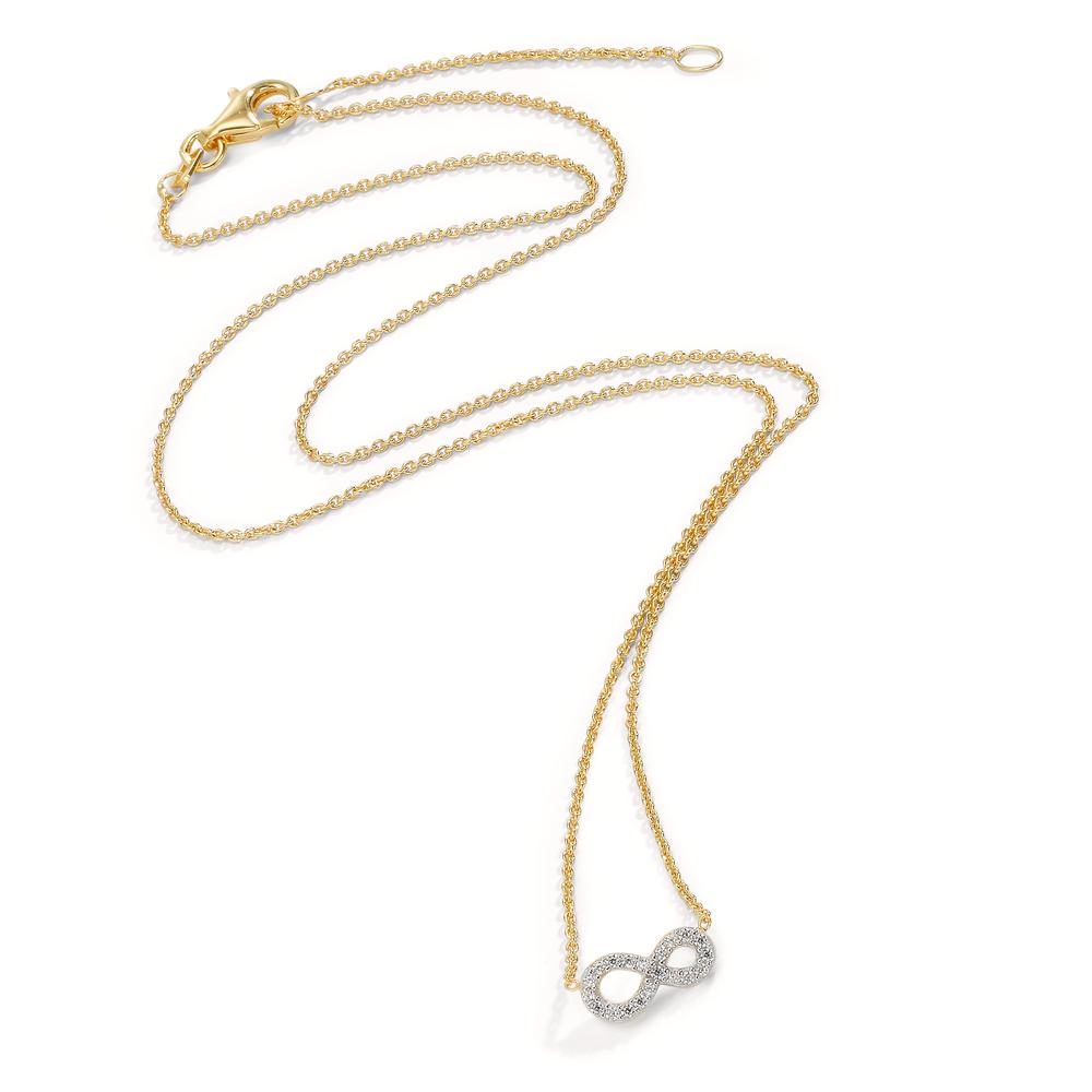 Necklace 9k Yellow Gold Zirconia Infinity 42-45 cm