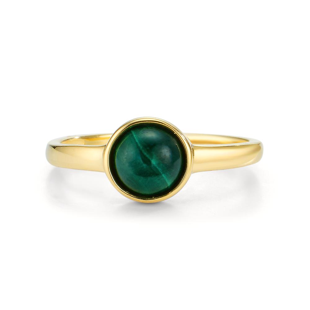 Ring 9k Yellow Gold Malachite Ø7 mm