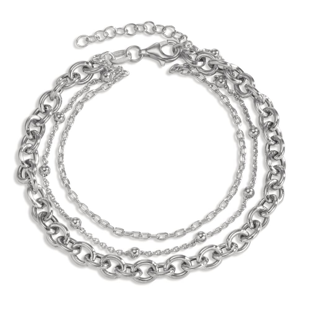 Bracelet Silver Rhodium plated 17-19 cm