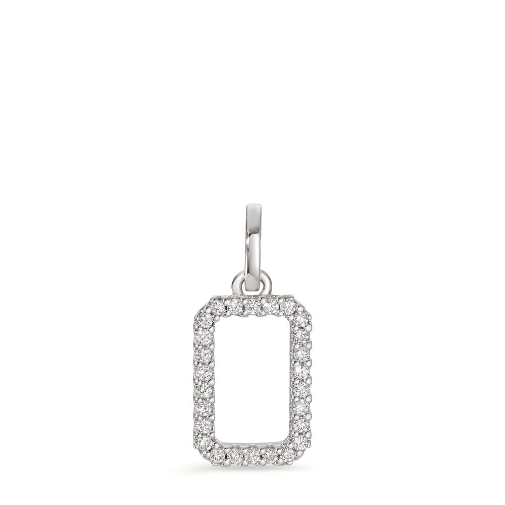 Pendant 18k White Gold Diamond 0.11 ct, w-si