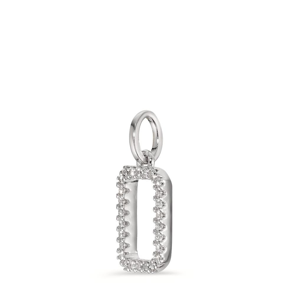 Pendant 18k White Gold Diamond 0.11 ct, w-si