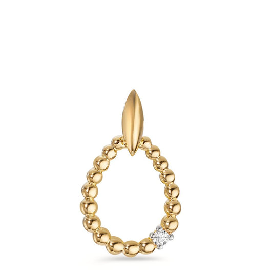 Pendant 18k Yellow Gold Diamond 0.02 ct, w-si