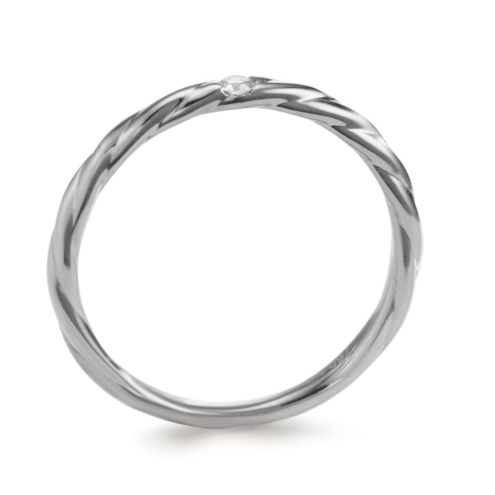 Stacking ring 18k White Gold Diamond 0.03 ct, w-si