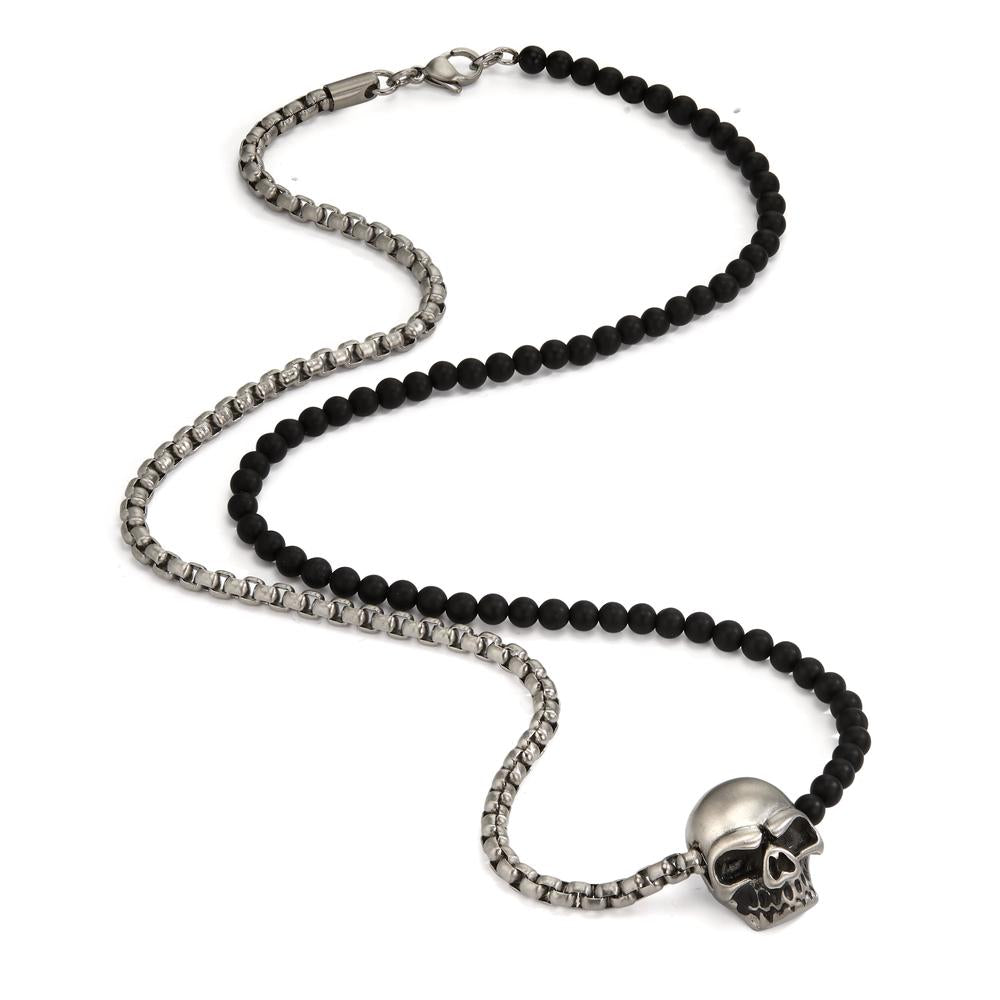 Necklace Stainless steel Agate Skull 60 cm Ø4 mm