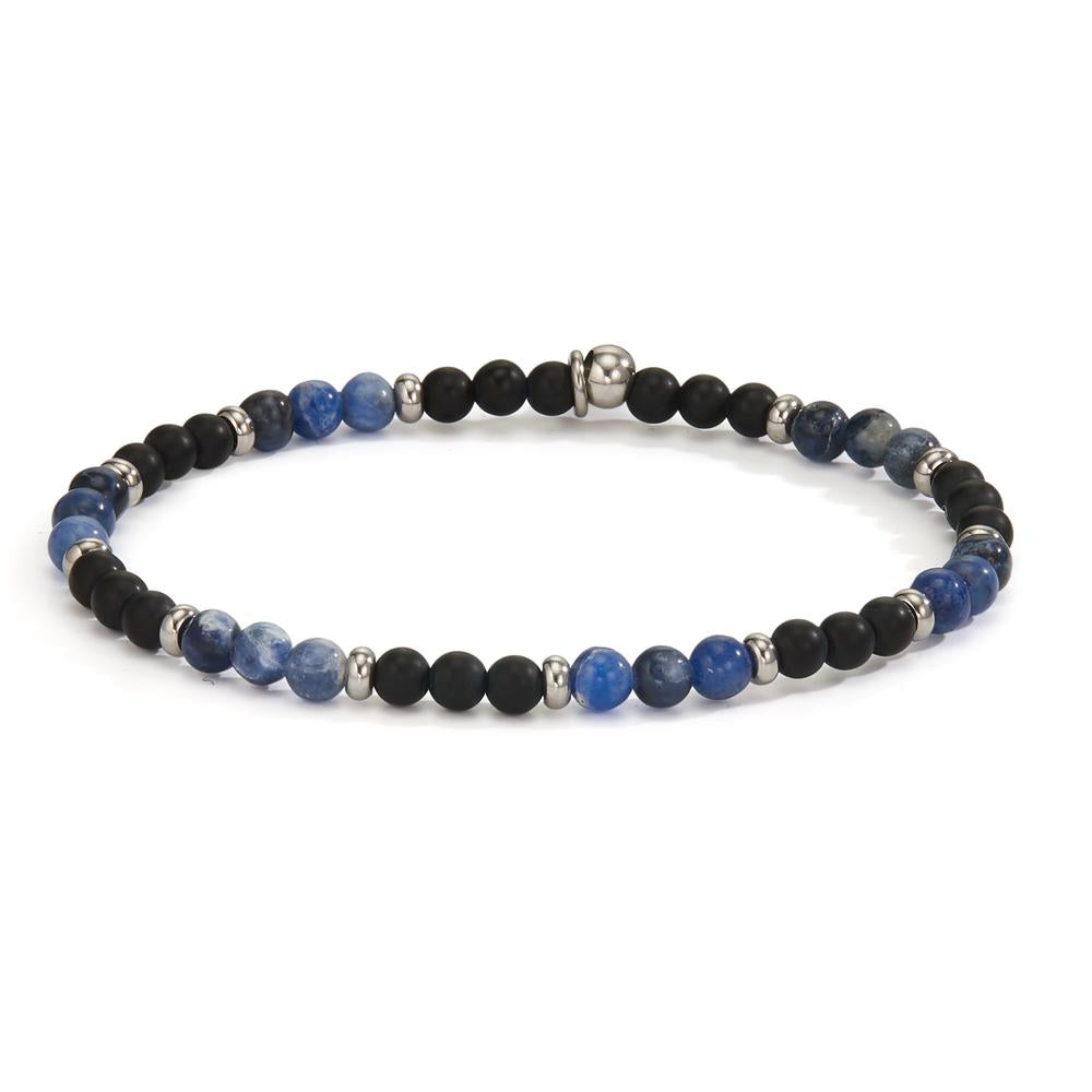 Bracelet Stainless steel Sodalite, Onyx 19 cm Ø4.5 mm