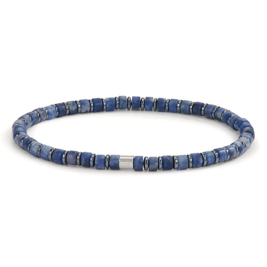 Bracelet Stainless steel Sodalite, Hematite 20 cm Ø4.5 mm