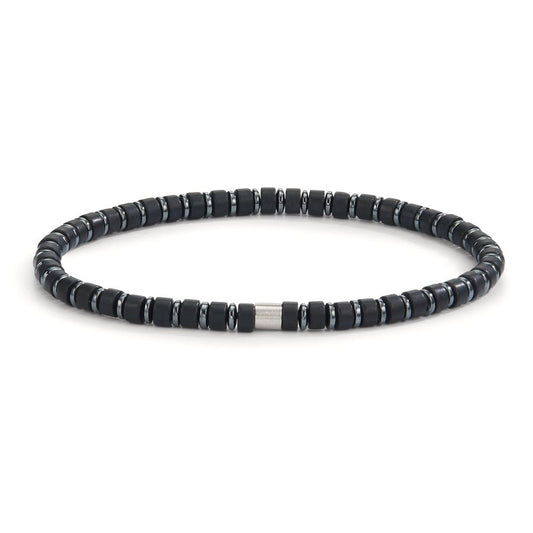 Bracelet Stainless steel Agate, Hematite 20 cm Ø4.5 mm