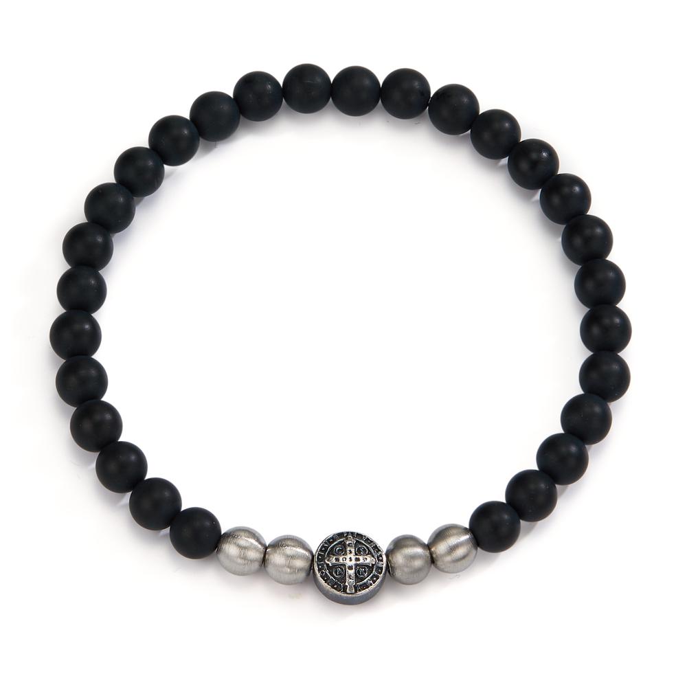 Bracelet Stainless steel Agate Cross 20 cm Ø6.5 mm