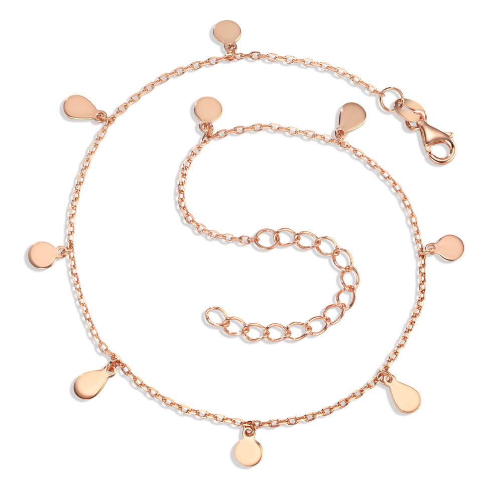 Anklet Silver Rose Gold plated 24-28 cm