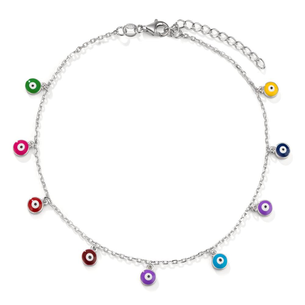 Anklet Silver Rhodium plated 23-26 cm