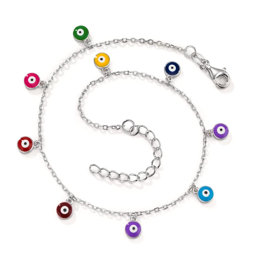 Anklet Silver Rhodium plated 23-26 cm