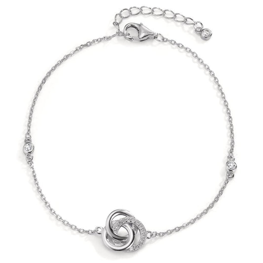 Bracelet Silver Zirconia Rhodium plated 17-20.5 cm