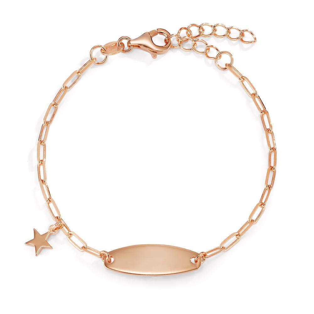 Engravable bracelet Silver Rose Gold plated Star 14-17 cm