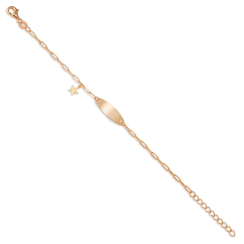 Engravable bracelet Silver Rose Gold plated Star 14-17 cm