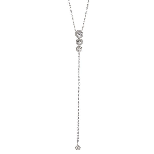 Necklace Silver Zirconia Rhodium plated 41-46 cm