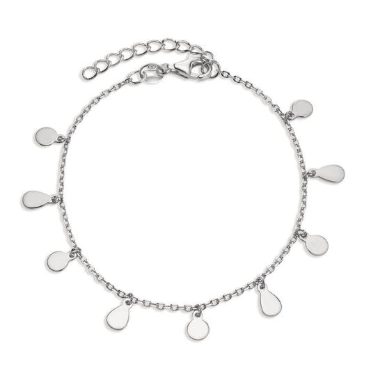 Bracelet Silver Zirconia Rhodium plated 16-19 cm