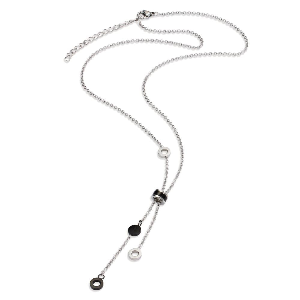 Necklace Stainless steel Black IP coated 43-48 cm