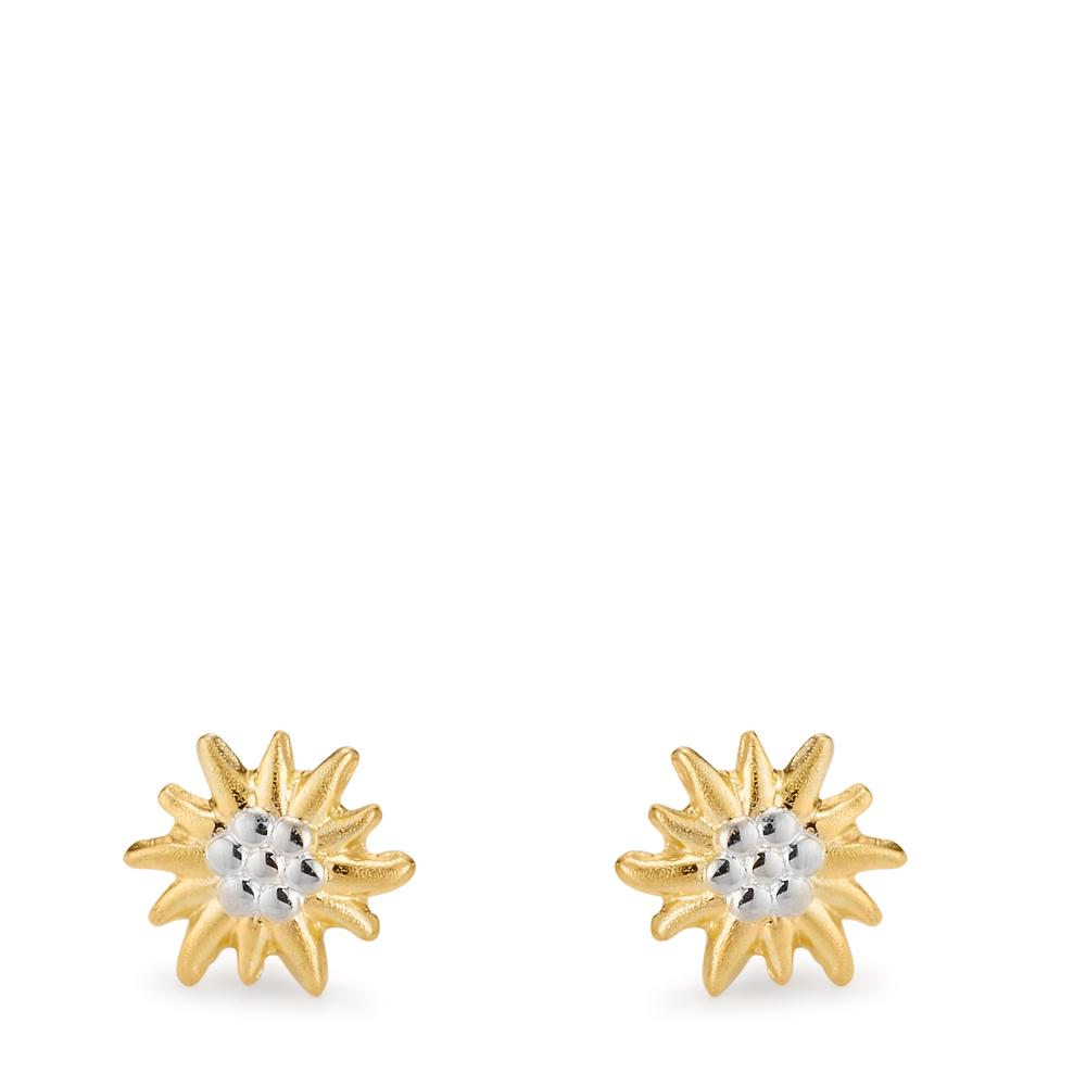 Stud earrings 18k Yellow Gold Edelweiss Ø7 mm