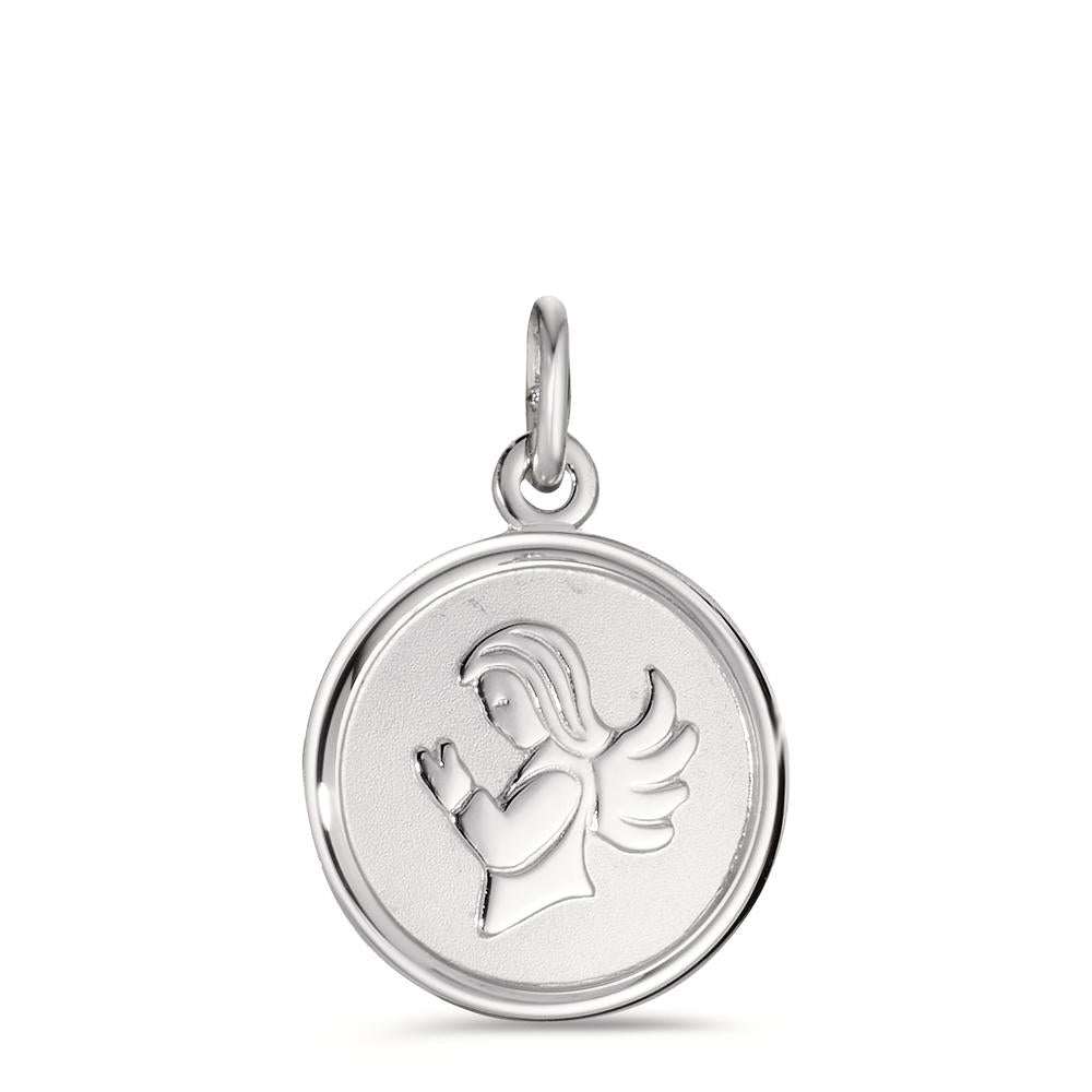 Pendant Silver Rhodium plated Guardian Angel Ø12 mm