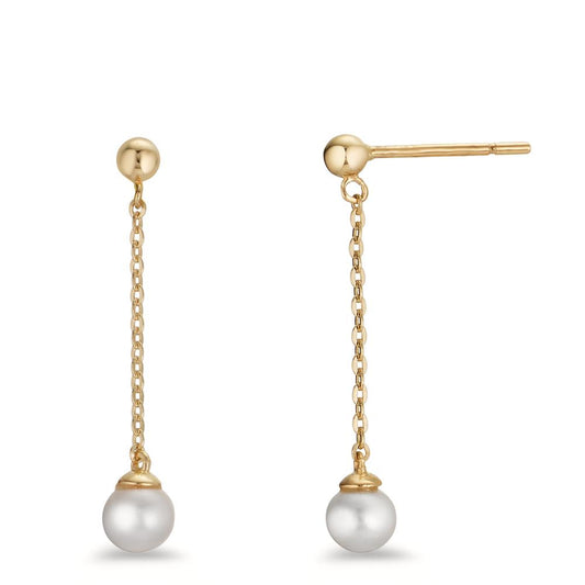 Drop Earrings 9k Yellow Gold Freshwater pearl
