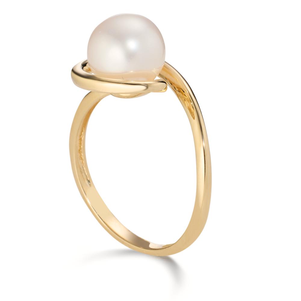 Ring 14k Yellow Gold Freshwater pearl