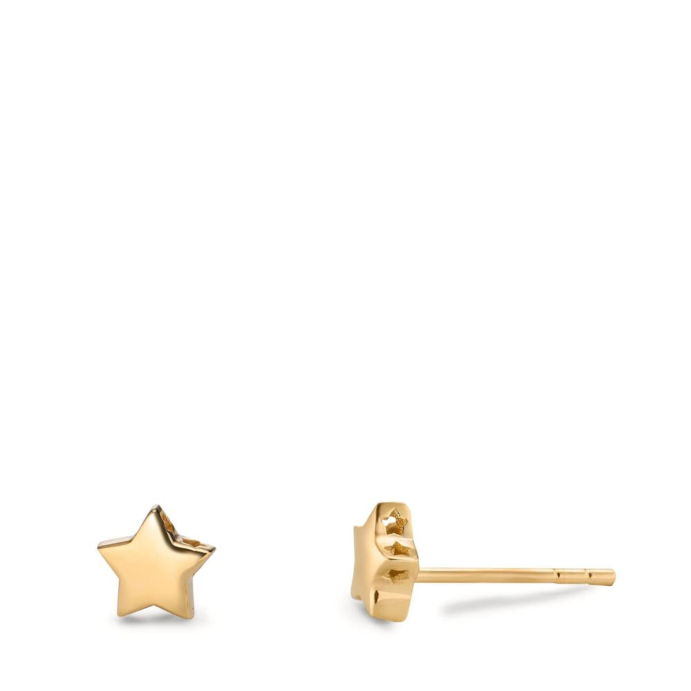 Stud earrings 14k Yellow Gold Star Ø5 mm