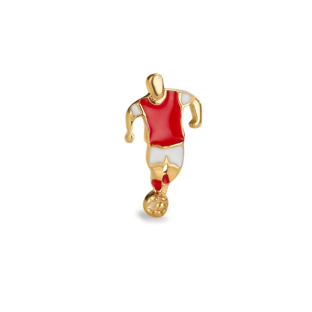 Single stud earring 9k Yellow Gold Lacquered Football