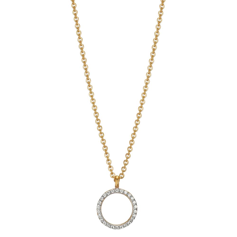 Necklace 9k Yellow Gold Zirconia 42-45 cm