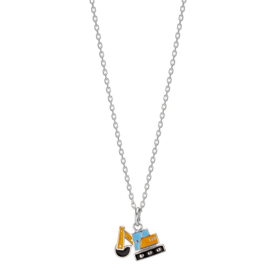 Necklace with pendant Silver Rhodium plated Digger 38-40 cm