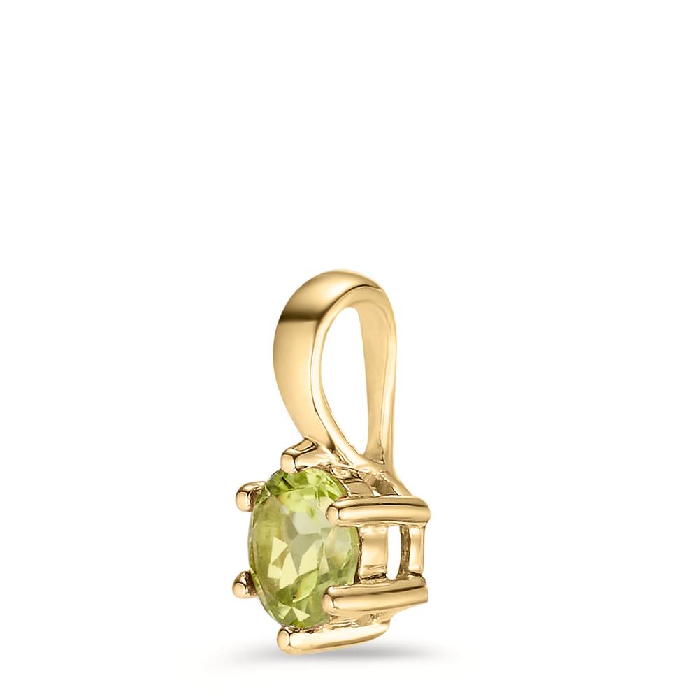 Pendant 9k Yellow Gold Peridot Ø5.5 mm