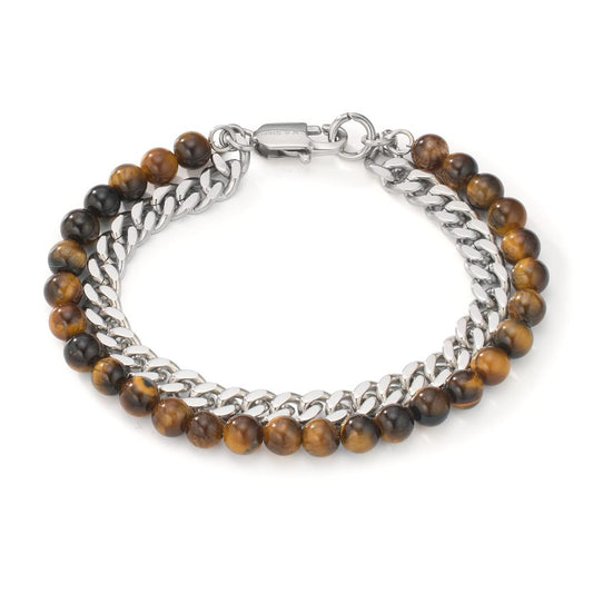 Bracelet Stainless steel Tiger Eye 21 cm