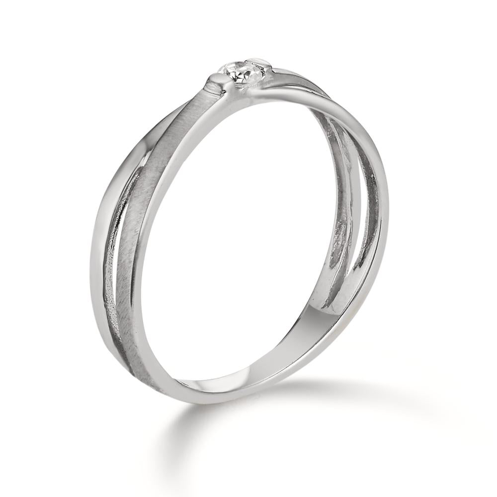 Ring 9k White Gold Zirconia