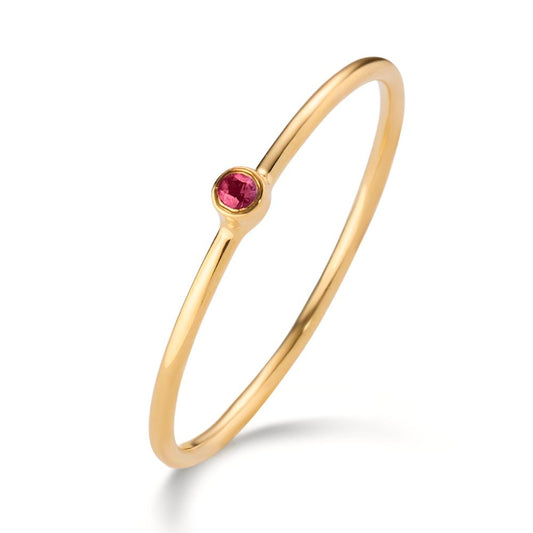 Solitaire ring 14k Yellow Gold Ruby 0.14 ct