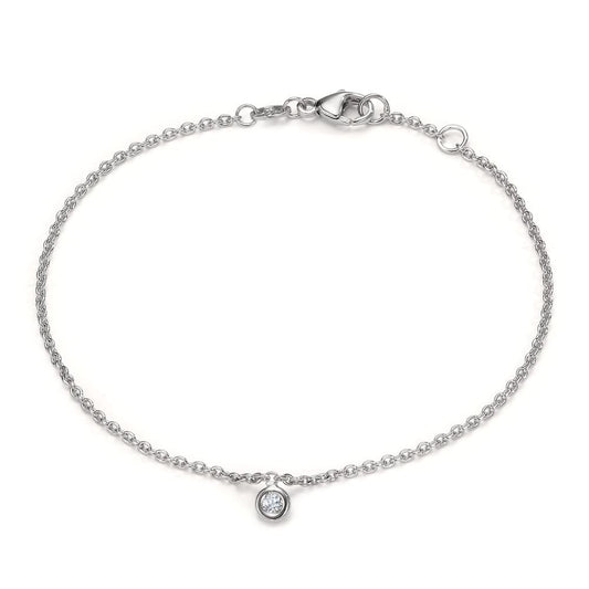 Bracelet 18k White Gold Diamond 0.03 ct, w-si 17-18 cm