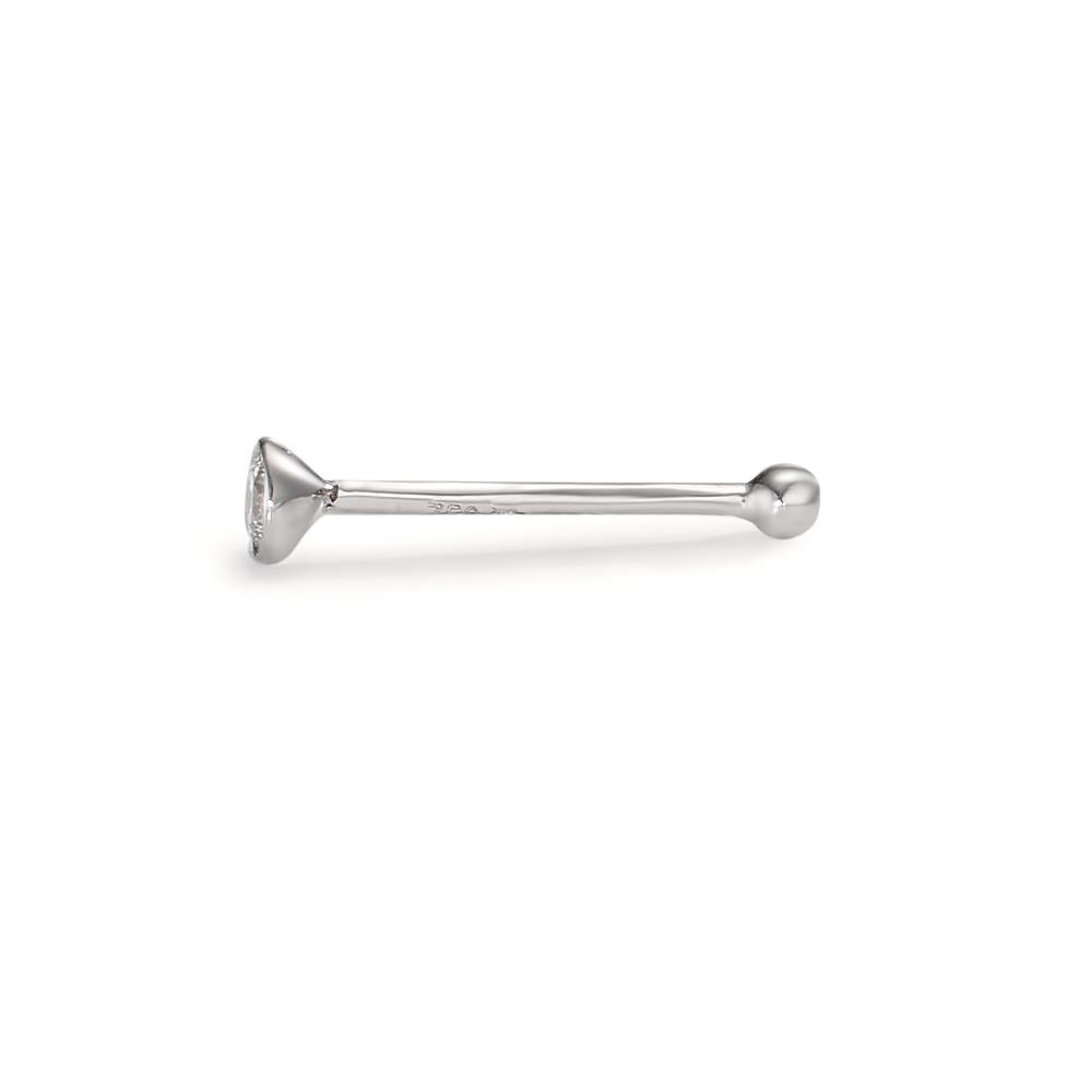 Nose Stud 18k White Gold Diamond 0.035 ct, w-si Ø2.5 mm