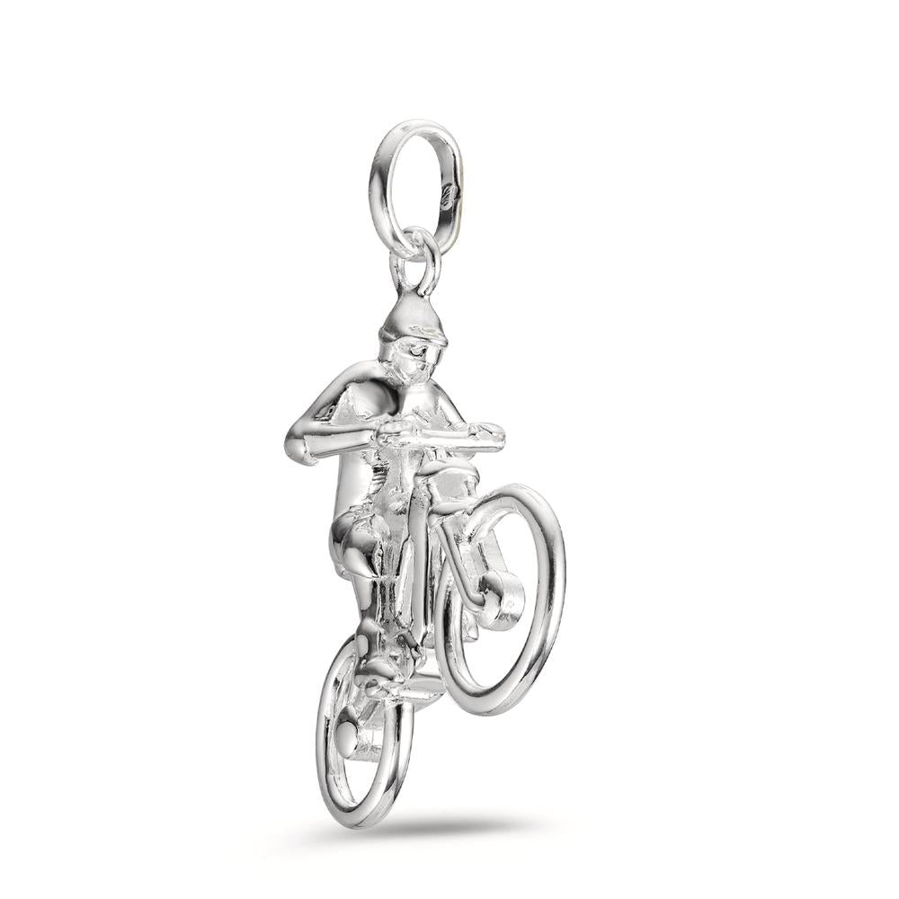 Pendant Silver Patinated Bicycle