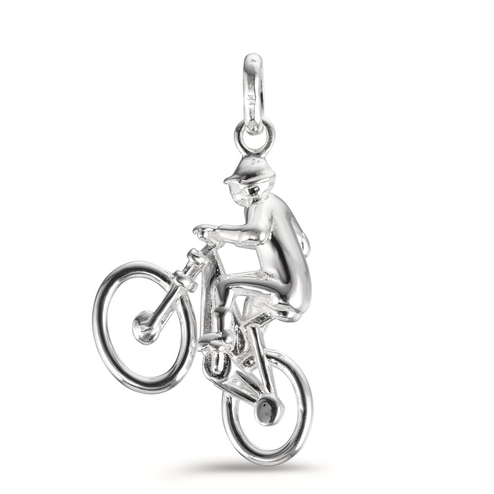 Pendant Silver Patinated Bicycle