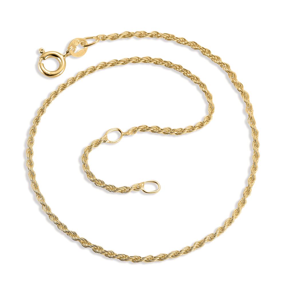 Anklet Silver Yellow Gold plated 23-25 cm