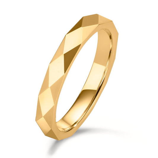 Stacking ring Tungsten Yellow IP coated