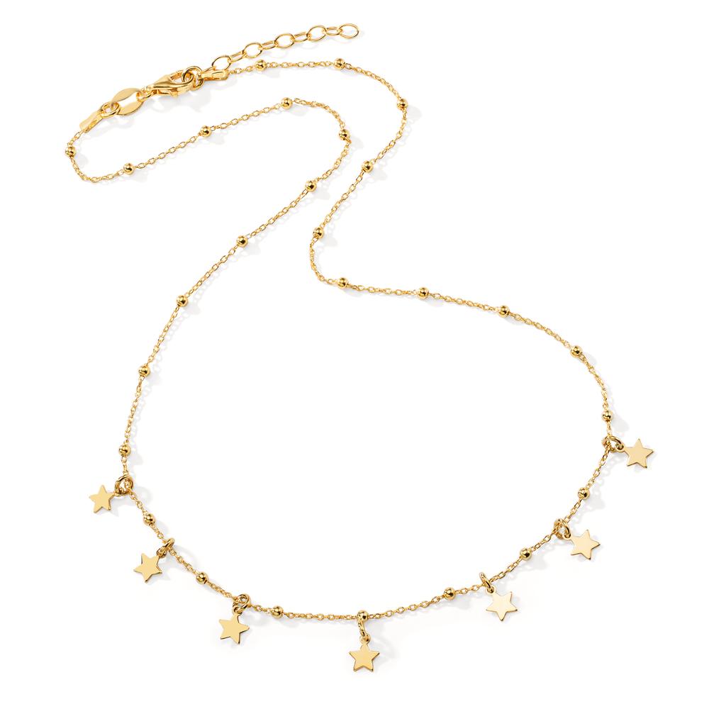 Necklace Silver Yellow Gold plated Star 42 cm